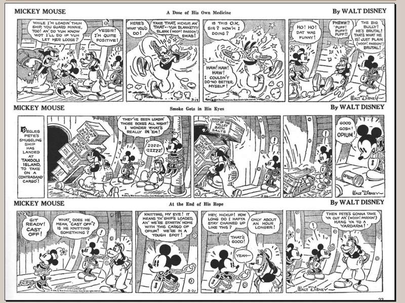 Illustration for article titled Back in the day, Mickey Mouse attempted suicide and fought opium smugglers